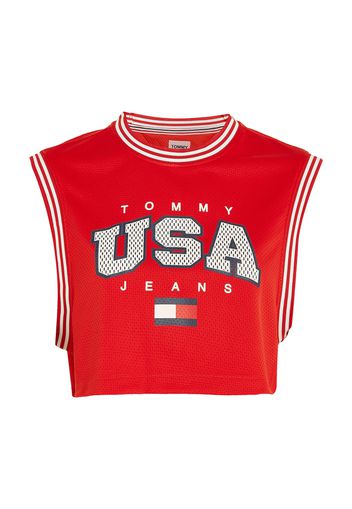 Tommy Jeans Top  navy / rosso / bianco