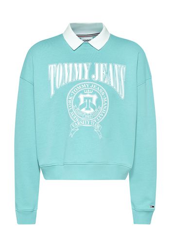 Tommy Jeans Felpa 'Boxy'  navy / acqua / rosso / bianco