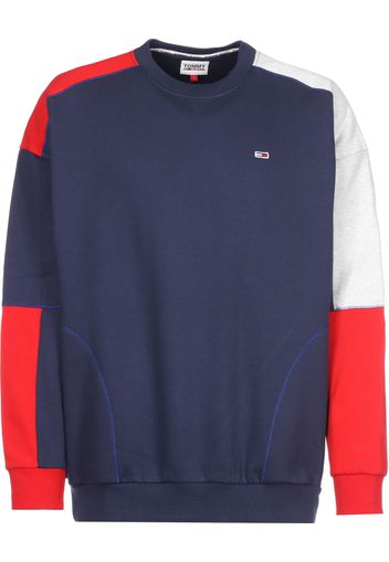 Tommy Jeans Felpa 'Colorblock'  navy / rosso / bianco