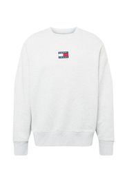 Tommy Jeans Felpa 'Badge'  bianco / grigio sfumato / navy / rosso