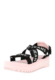Tommy Jeans Sandalo  rosa pastello / nero / bianco