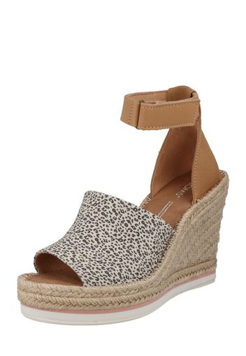 TOMS Sandalo con cinturino 'MARISOL'  beige / nero / camoscio