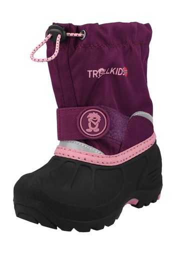 TROLLKIDS Boots da neve 'Telemark'  grigio / mora / rosa / nero