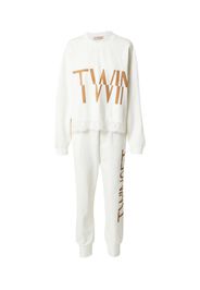 Twinset Tuta da jogging  marrone chiaro / bianco naturale