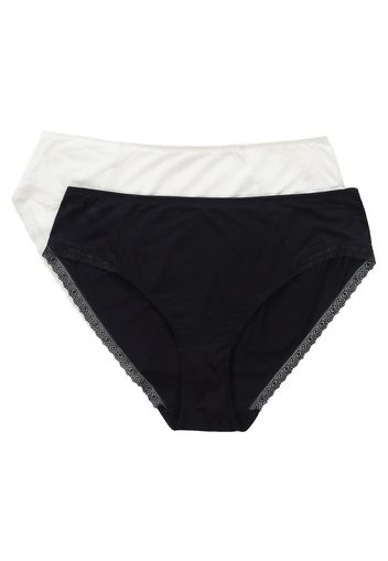 Ulla Popken Slip '800067'  nero / offwhite