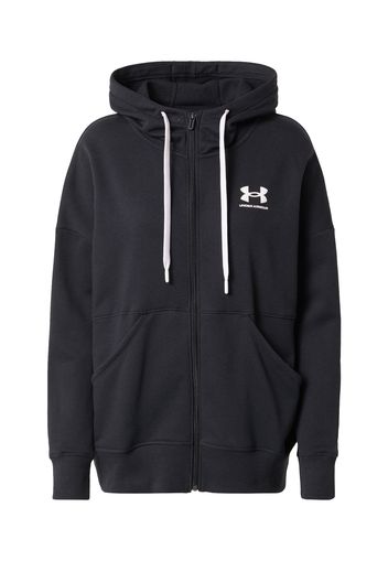 UNDER ARMOUR Giacca di pile funzionale  nero / bianco