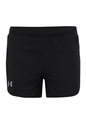 UNDER ARMOUR Pantaloni sportivi  nero / grigio argento