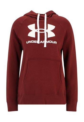 UNDER ARMOUR Felpa sportiva  bordeaux / bianco