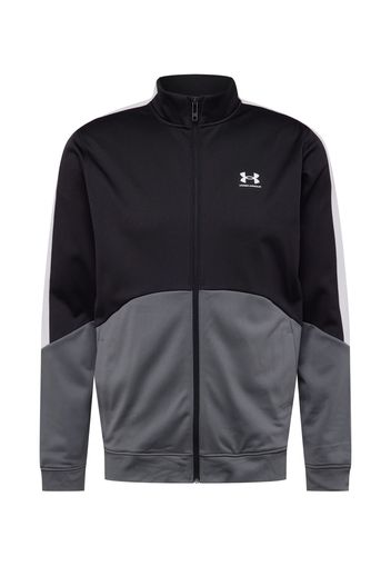 UNDER ARMOUR Giacca di felpa sportiva  grigio / nero / bianco