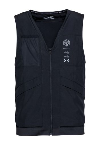 UNDER ARMOUR Gilet sportivo 'Run Anywhere'  nero / bianco