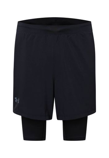 UNDER ARMOUR Pantaloni sportivi 'Launch 5'  pietra / nero