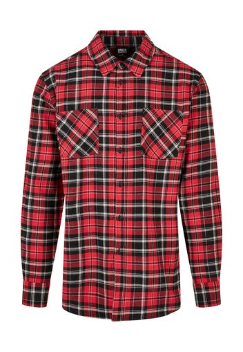 Urban Classics Big & Tall Camicia 'Checked Roots'  rosso / bianco / nero