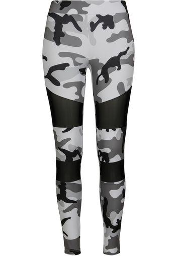 Urban Classics Curvy Leggings  grigio / nero / bianco