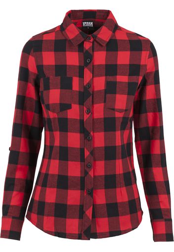 Urban Classics Camicia da donna  nero / rosso fuoco