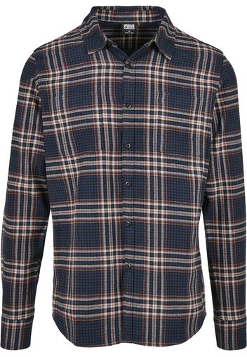 Urban Classics Camicia  navy / rosso ruggine / bianco