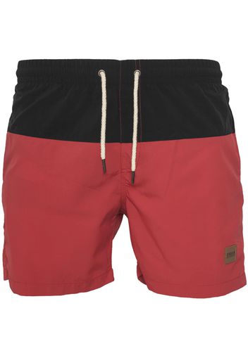 Urban Classics Pantaloncini da bagno  nero / rosso