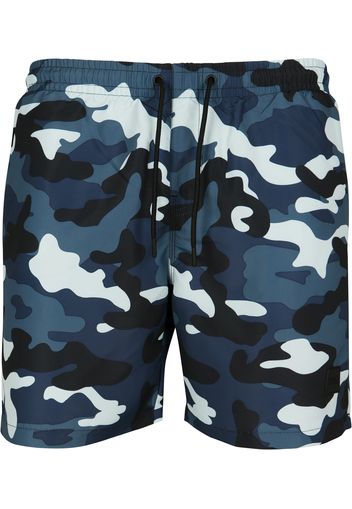 Urban Classics Pantaloncini da bagno  blu fumo / nero / bianco