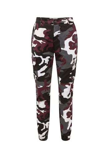 Urban Classics Pantaloni cargo  grigio / rosso vino / nero / bianco