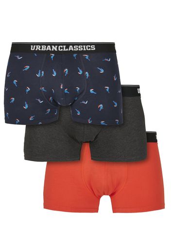 Urban Classics Boxer  blu notte / blu cielo / rosso arancione / nero sfumato