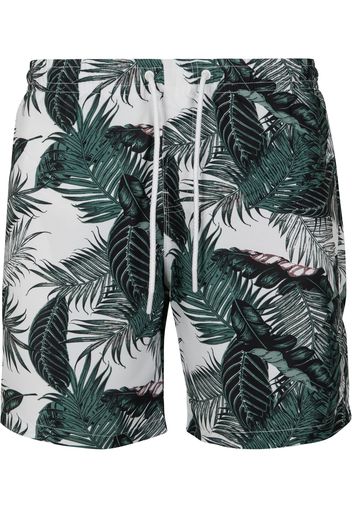 Urban Classics Pantaloncini da bagno  verde scuro / bianco