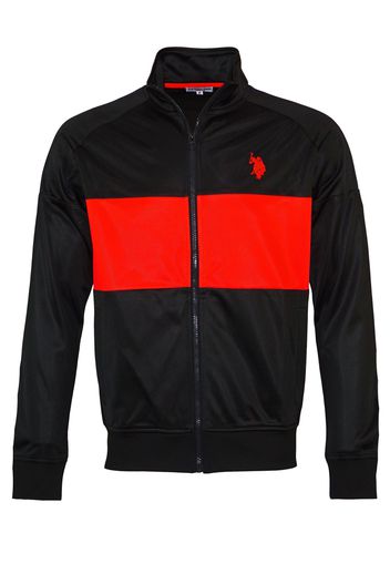 U.S. POLO ASSN. Giacca di felpa sportiva  rosso / nero / bianco