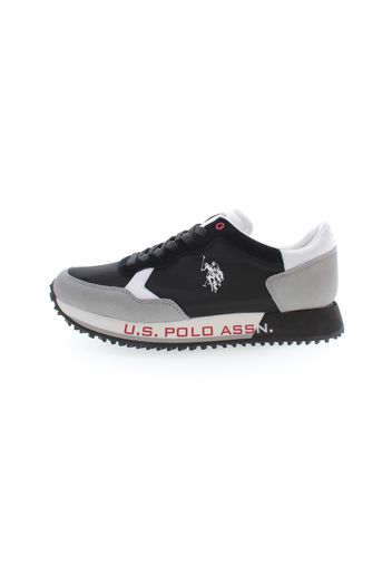 U.S. POLO ASSN. Sneaker bassa 'Cleef'  pietra / rosso scuro / nero / bianco