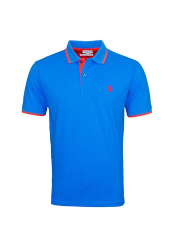 U.S. POLO ASSN. Maglietta  blu chiaro / rosso arancione