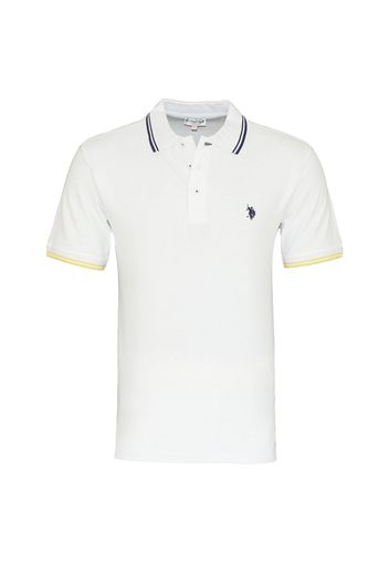 U.S. POLO ASSN. Maglietta 'Barney'  giallo / nero / bianco