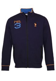 U.S. POLO ASSN. Giacca di felpa sportiva  blu / blu scuro / arancione