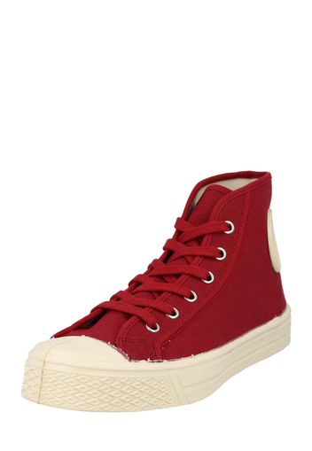 US Rubber Sneaker alta  rosso vino / beige