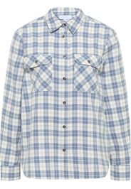 usha BLUE LABEL Camicia da donna  blu chiaro / bianco