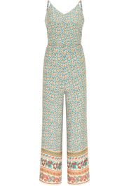 usha FESTIVAL Tuta jumpsuit  verde erba / offwhite / crema / mandarino / turchese