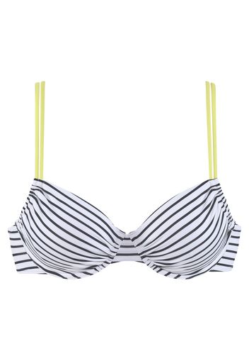 VENICE BEACH Top per bikini  nero / bianco / giallo