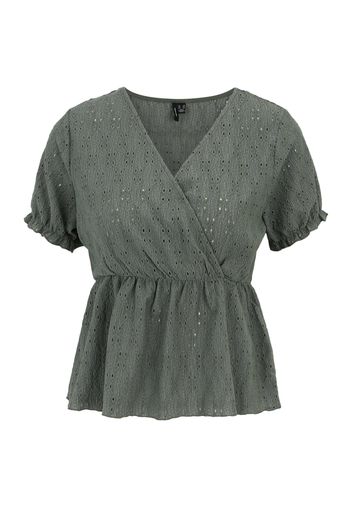 Vero Moda Petite Camicia da donna 'ULRIKKE'  verde scuro