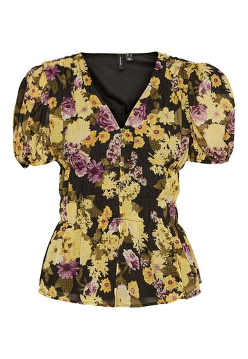 VERO MODA Camicia da donna 'Otilia'  nero / rosé / arancione / giallo / oliva