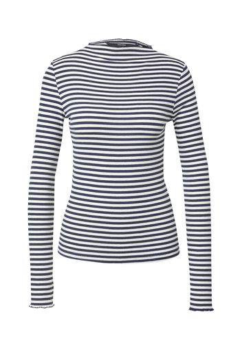 VERO MODA Maglietta 'Vio'  bianco naturale / blu notte