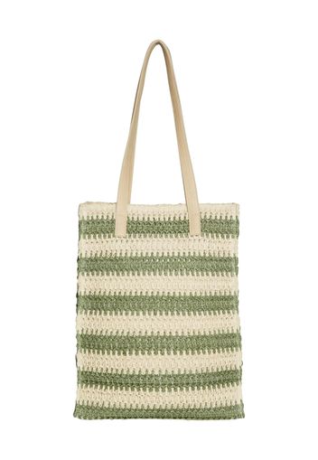 VERO MODA Shopper 'Emily'  verde / beige