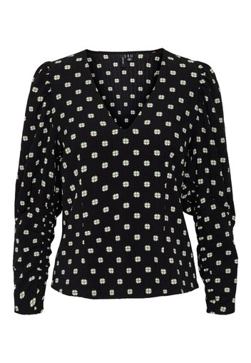 VERO MODA Camicia da donna 'Gina'  nero / bianco