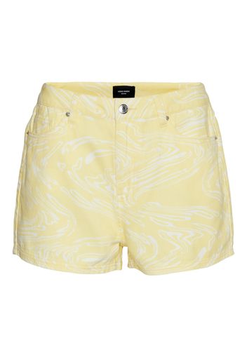 VERO MODA Pantaloni 'NINETEEEN'  giallo chiaro / bianco