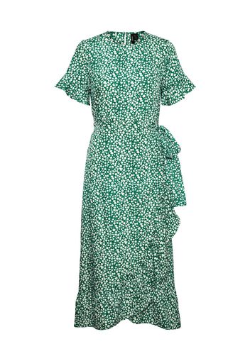 VERO MODA Abito 'Henna'  verde / bianco