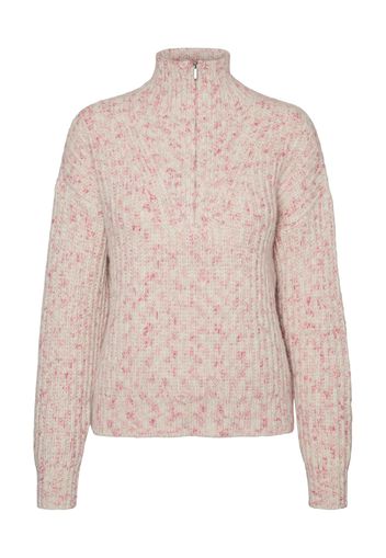 VERO MODA Pullover 'CLAUDIA'  rosa antico / fucsia / crema