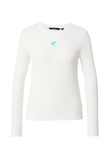 VERO MODA Maglietta 'DORI'  turchese / bianco