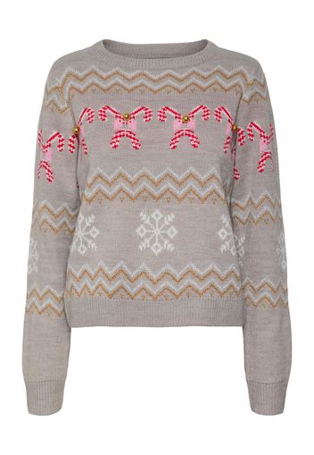 VERO MODA Pullover 'CANDY CANE'  grigio / colori misti