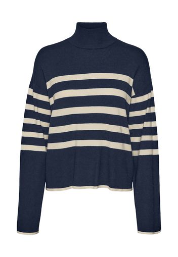 VERO MODA Pullover 'HAPPINESS'  crema / navy