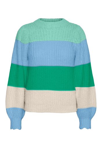 VERO MODA Pullover 'New Wine'  crema / blu fumo / verde pastello / verde sfumato