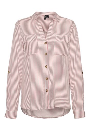 VERO MODA Camicia da donna 'BUMPY'  rosa antico / bianco