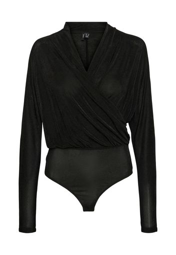 VERO MODA Body a camicia 'SLINKA'  nero