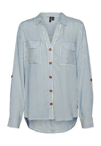 VERO MODA Camicia da donna 'BUMPY'  marino / bianco