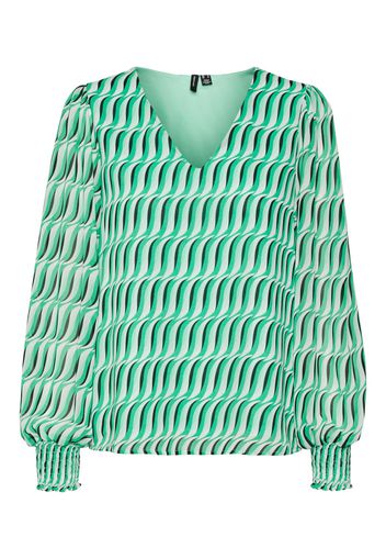 VERO MODA Maglietta 'POMY'  verde / nero / bianco