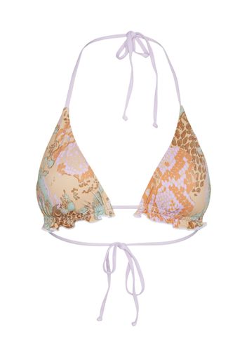 VERO MODA Top per bikini 'Mermaid'  crema / marrone chiaro / lilla pastello